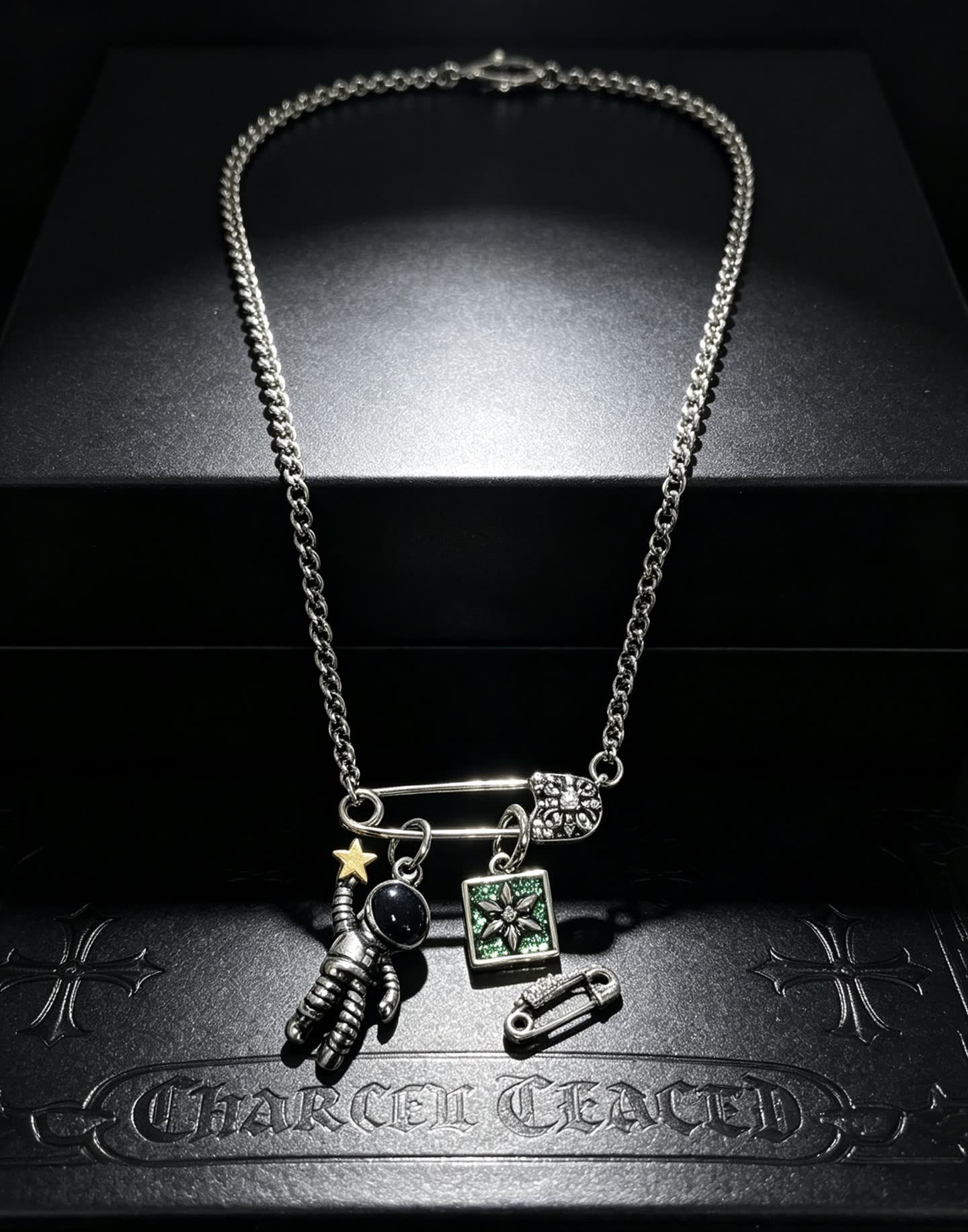 Chrome Hearts Space Explorer Charm Necklace